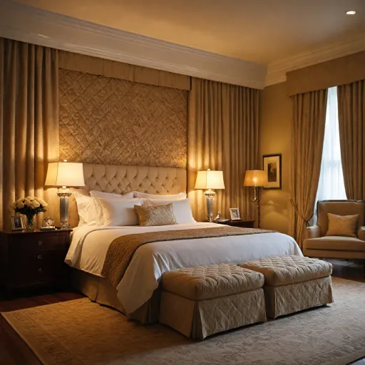 The refined elegance of quilted silk in luxury accommodations